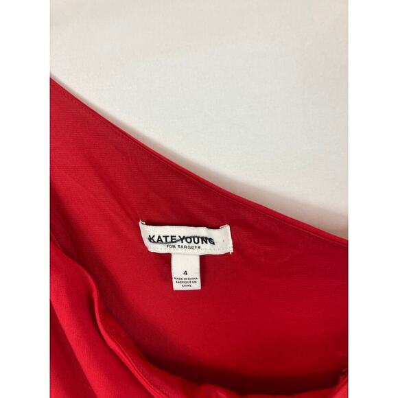 Kate Young for Target One Shoulder Red Dress Size 4 - Picture 5 of 8